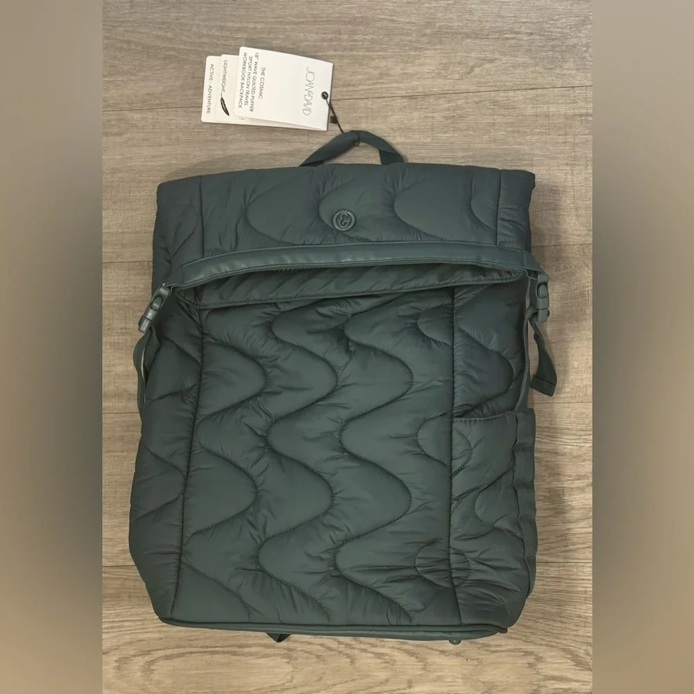 NWT Joan & David The Cosmic 18” wave Quilted Puffer Travel Backpack